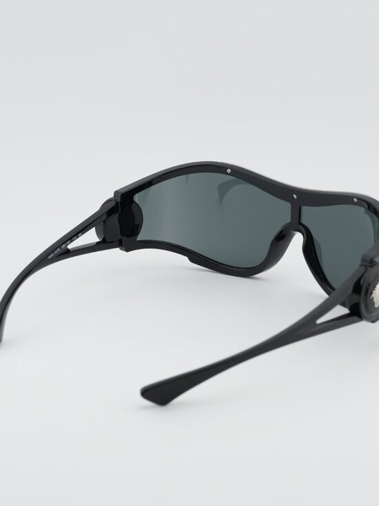 Versace VE4475 GB1/87 Shield Sunglasses – Black/Dark Grey main image 5